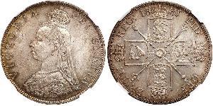 2 Florin Regno Unito di Gran Bretagna e Irlanda (1801-1922) Argento Vittoria (1819 - 1901)