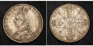 2 Florin Regno Unito di Gran Bretagna e Irlanda (1801-1922) Argento Vittoria (1819 - 1901)