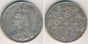 2 Florin Regno Unito di Gran Bretagna e Irlanda (1801-1922) Argento Vittoria (1819 - 1901)