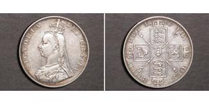 2 Florin Regno Unito di Gran Bretagna e Irlanda (1801-1922) Argento Vittoria (1819 - 1901)