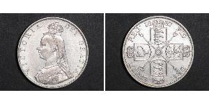 2 Florin Regno Unito di Gran Bretagna e Irlanda (1801-1922) Argento Vittoria (1819 - 1901)