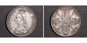 2 Florin Regno Unito di Gran Bretagna e Irlanda (1801-1922) Argento Vittoria (1819 - 1901)