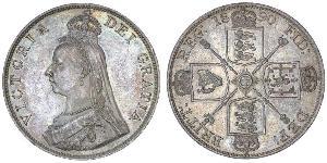 2 Florin Regno Unito di Gran Bretagna e Irlanda (1801-1922) Argento Vittoria (1819 - 1901)