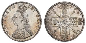 2 Florin Reino Unido de Gran Bretaña e Irlanda (1801-1922) Plata Victoria (1819 - 1901)