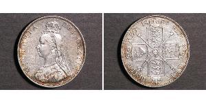 2 Florin Vereinigtes Königreich von Großbritannien und Irland (1801-1922) Silber Victoria (1819 - 1901)