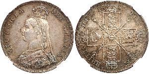 2 Florin Vereinigtes Königreich von Großbritannien und Irland (1801-1922) Silber Victoria (1819 - 1901)