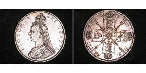 2 Florin Vereinigtes Königreich von Großbritannien und Irland (1801-1922) Silber Victoria (1819 - 1901)