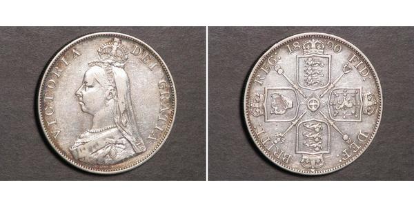 2 Florin Vereinigtes Königreich von Großbritannien und Irland (1801-1922) Silber Victoria (1819 - 1901)