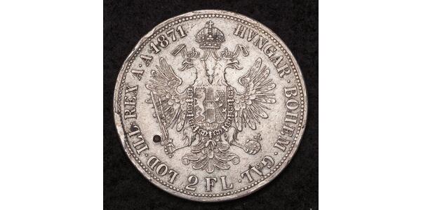 2 Florin Austria-Hungary (1867-1918) Silver Franz Joseph I (1830 - 1916)