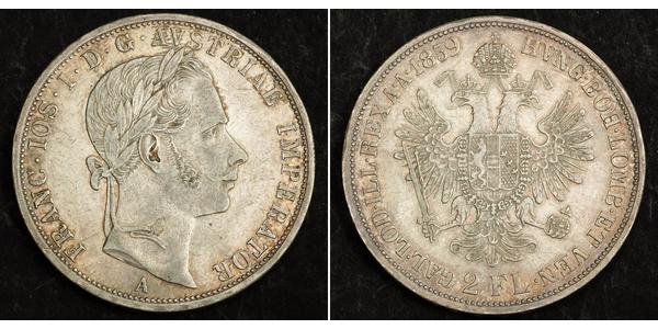 2 Florin Austrian Empire (1804-1867) Silver 