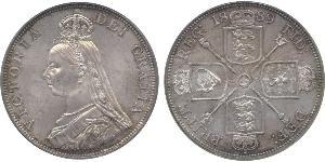 2 Florin 大不列颠及爱尔兰联合王国 (1801 - 1922) 銀 维多利亚 (英国君主)