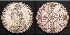 2 Florin 大不列颠及爱尔兰联合王国 (1801 - 1922) 銀 维多利亚 (英国君主)