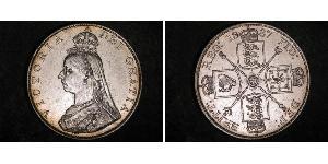 2 Florin 大不列颠及爱尔兰联合王国 (1801 - 1922) 銀 维多利亚 (英国君主)