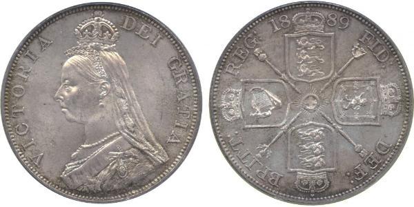 2 Florin 大不列颠及爱尔兰联合王国 (1801 - 1922) 銀 维多利亚 (英国君主)