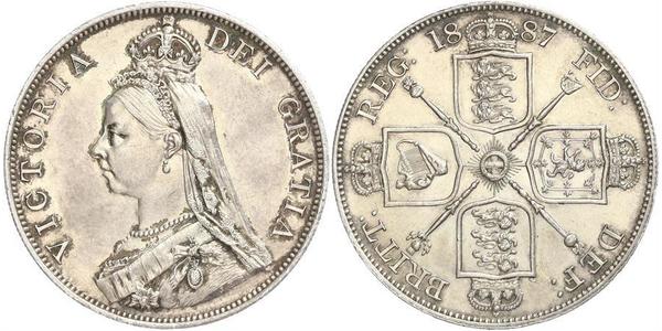2 Florin 大不列颠及爱尔兰联合王国 (1801 - 1922) 銀 维多利亚 (英国君主)
