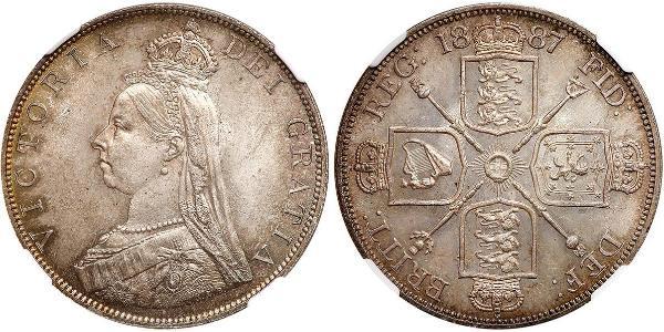 2 Florin 大不列颠及爱尔兰联合王国 (1801 - 1922) 銀 维多利亚 (英国君主)