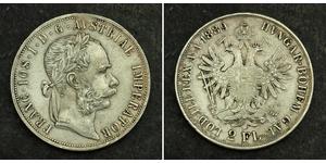 2 Florin / 2 Gulden Autriche-Hongrie (1867-1918) Argent Franz Joseph I (1830 - 1916)