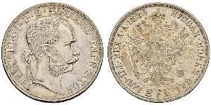 2 Florin / 2 Gulden Impero austro-ungarico (1867-1918) Argento Franz Joseph I (1830 - 1916)