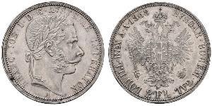 2 Florin / 2 Gulden Impero austro-ungarico (1867-1918) Argento Franz Joseph I (1830 - 1916)