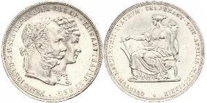 2 Florin / 2 Gulden Reino de Hungría (1000-1918) / Imperio austríaco (1804-1867) Plata Franz Joseph I (1830 - 1916)