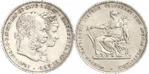 2 Florin / 2 Gulden Reino de Hungría (1000-1918) / Imperio austríaco (1804-1867) Plata Franz Joseph I (1830 - 1916)