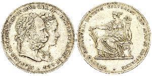 2 Florin / 2 Gulden Reino de Hungría (1000-1918) / Imperio austríaco (1804-1867) Plata Franz Joseph I (1830 - 1916)