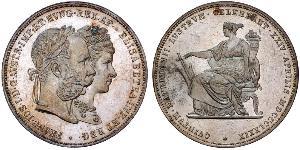 2 Florin / 2 Gulden Reino de Hungría (1000-1918) / Imperio austríaco (1804-1867) Plata Franz Joseph I (1830 - 1916)