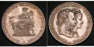 2 Florin / 2 Gulden Reino de Hungría (1000-1918) / Imperio austríaco (1804-1867) Plata Franz Joseph I (1830 - 1916)