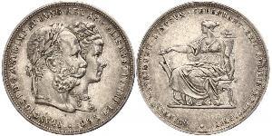 2 Florin / 2 Gulden Reino de Hungría (1000-1918) / Imperio austríaco (1804-1867) Plata Franz Joseph I (1830 - 1916)