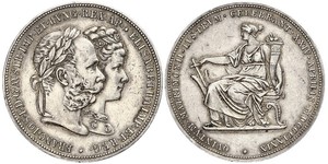 2 Florin / 2 Gulden Reino de Hungría (1000-1918) / Imperio austríaco (1804-1867) Plata Franz Joseph I (1830 - 1916)