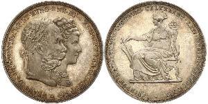 2 Florin / 2 Gulden Reino de Hungría (1000-1918) / Imperio austríaco (1804-1867) Plata Franz Joseph I (1830 - 1916)