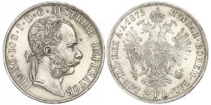 2 Florin / 2 Gulden Österreich-Ungarn (1867-1918) Silber Franz Joseph I (1830 - 1916)