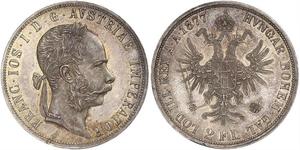 2 Florin / 2 Gulden Österreich-Ungarn (1867-1918) Silber Franz Joseph I (1830 - 1916)