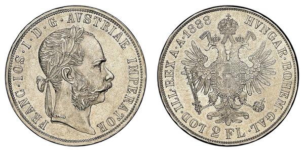 2 Florin / 2 Gulden Austria-Hungary (1867-1918) Silver Franz Joseph I (1830 - 1916)