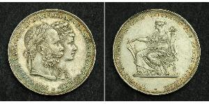 2 Florin / 2 Gulden 匈牙利王国 / 奧地利帝國 (1804 - 1867) 銀 弗朗茨·约瑟夫一世 (1830 - 1916)