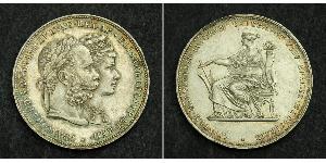 2 Florin / 2 Gulden 匈牙利王国 / 奧地利帝國 (1804 - 1867) 銀 弗朗茨·约瑟夫一世 (1830 - 1916)