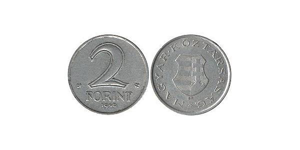2 Forint Hungary (1989 - ) Aluminium 