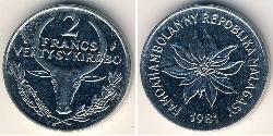 2 Franc Madagascar Acero 