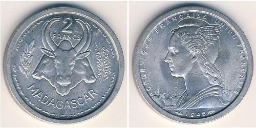 2 Franc Madagascar Aluminium 