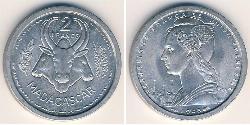 2 Franc Madagaskar Aluminium 