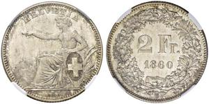 2 Franc Suisse Argent 