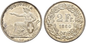 2 Franc Suisse Argent 