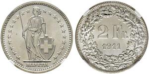 2 Franc Suisse Argent 