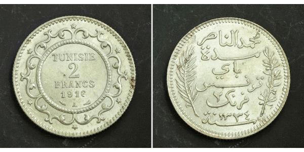 2 Franc Tunisie Argent 