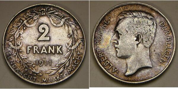 2 Franc Belgio Argento 