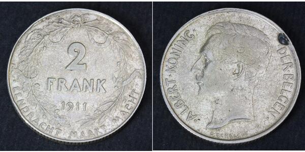 2 Franc Belgio Argento 