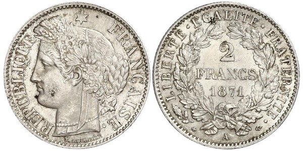 2 Franc Seconda Repubblica francese (1848-1852) Argento 