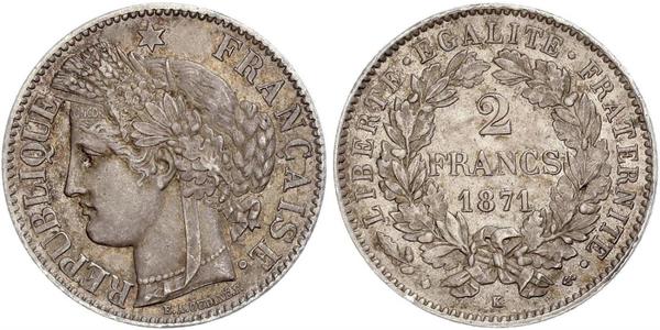 2 Franc Seconda Repubblica francese (1848-1852) Argento 