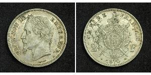 2 Franc Secondo Impero francese (1852-1870) Argento Napoleone III (1808-1873)