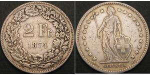 2 Franc Svizzera Argento 